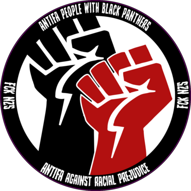 Antifa people with Black Panthers - fck nzs